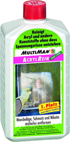 MultiMan AcrylRein 1000 Reinigungsmittel 1 Liter - Innenbereich & Scheiben