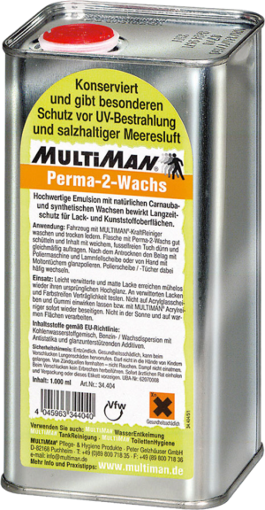 MultiMan Perma 2 Wachs 1000 UV Bestrahlungsschutz 1 Liter - Außenbereich & Lack