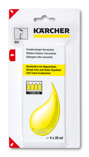 Kärcher Fenster Reinigungsmittel RM 503 bestehend aus 4 mal 20 ml - Innenbereich & Scheiben