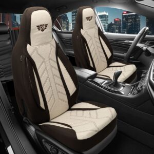 HERM21020822019SR: Pilot Autositzbezüge für Peugeot 208 2 (Braun-Beige) | Prime 149