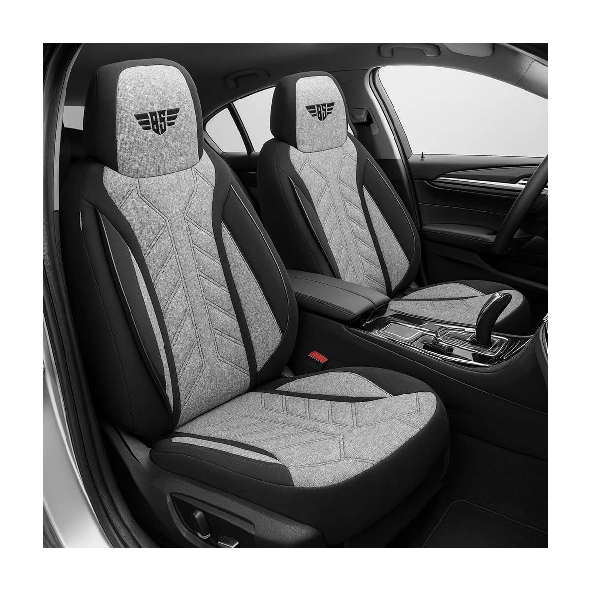 HERM201GLAX1562014-2019SR: Pilot Sitzbezüge für Mercedes GLA X156 ab 2014-2019 (Schwarz-Hellgrau) HERM201 139